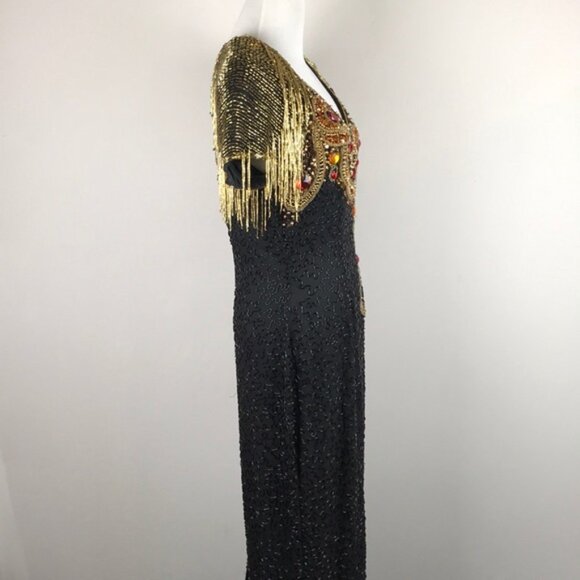 LIME NITE • Vintage Silk Dress - Picture 5 of 7